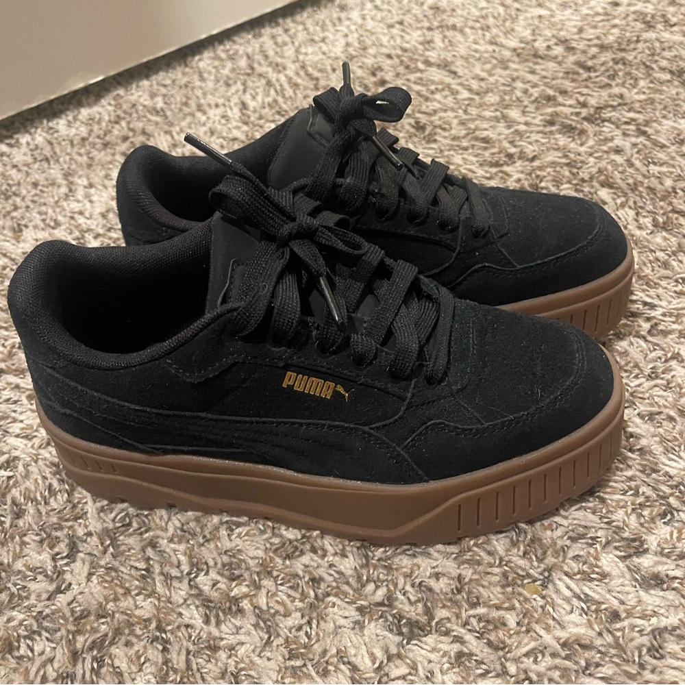 Puma Karmen II Idol Women’s Black Platform Sneakers with Brown Sole